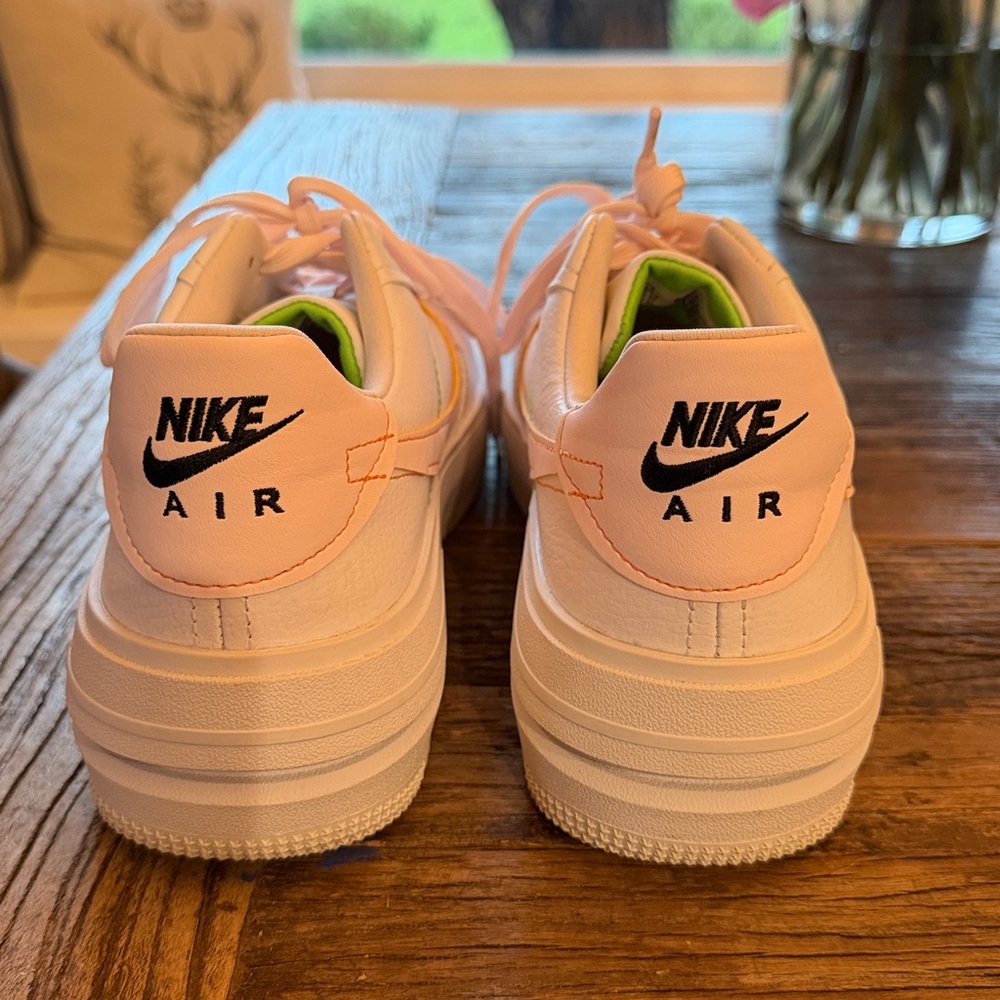 Nike Air Force 1 White and Yellow Sneakers - Picture 3 of 5